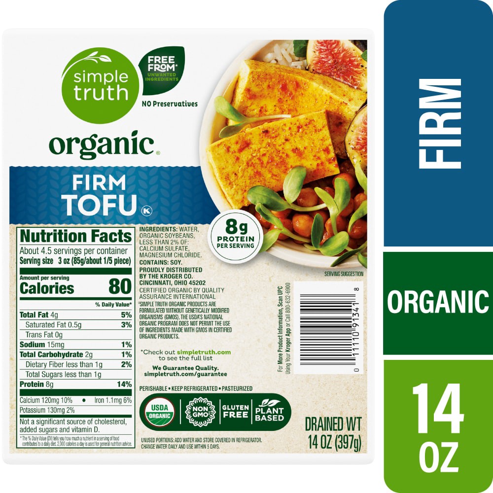 slide 3 of 3, Simple Truth Organic Firm Tofu, 14 oz