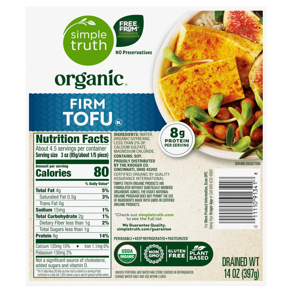 slide 2 of 3, Simple Truth Organic Firm Tofu, 14 oz