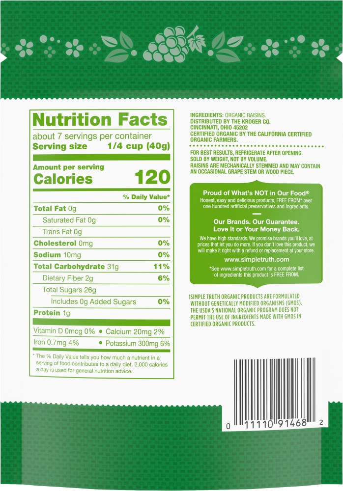 slide 2 of 2, Simple Truth Raisins 10 oz, 10 oz