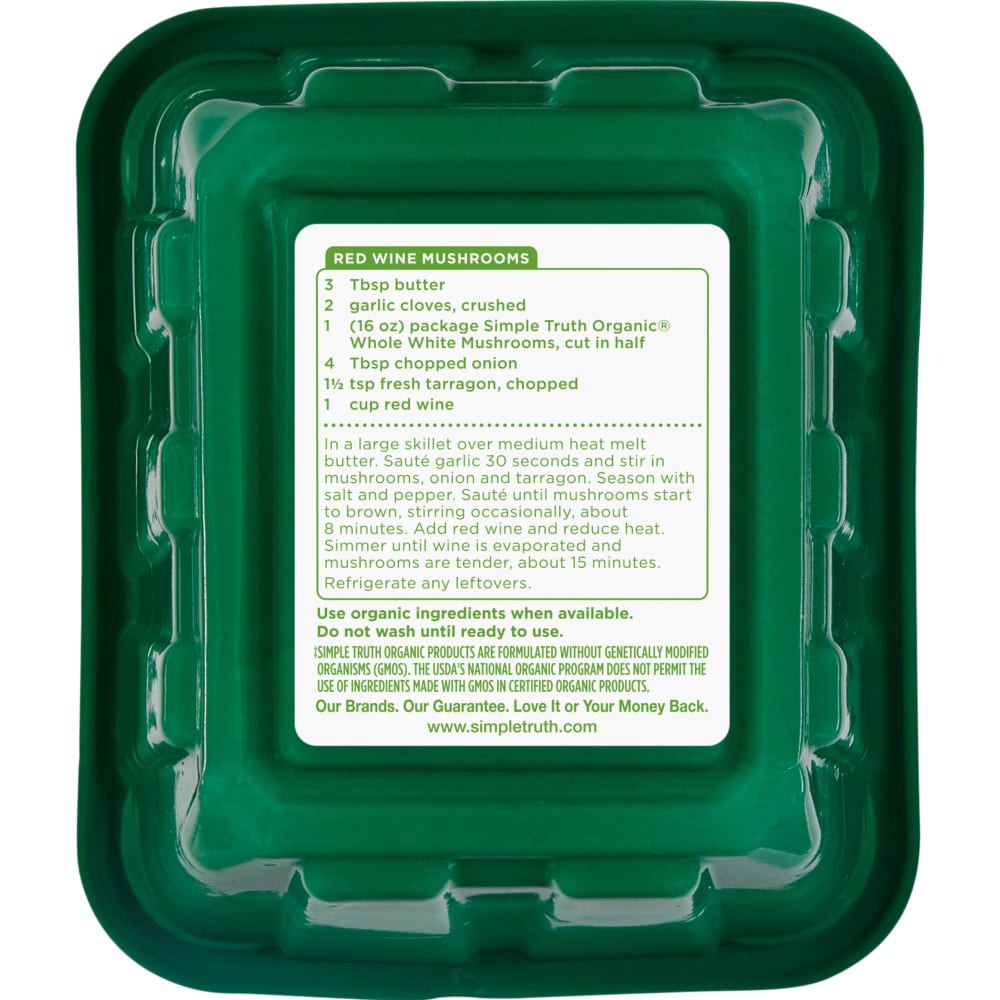 slide 2 of 2, Simple Truth Organic Whole White Mushrooms, 8 oz