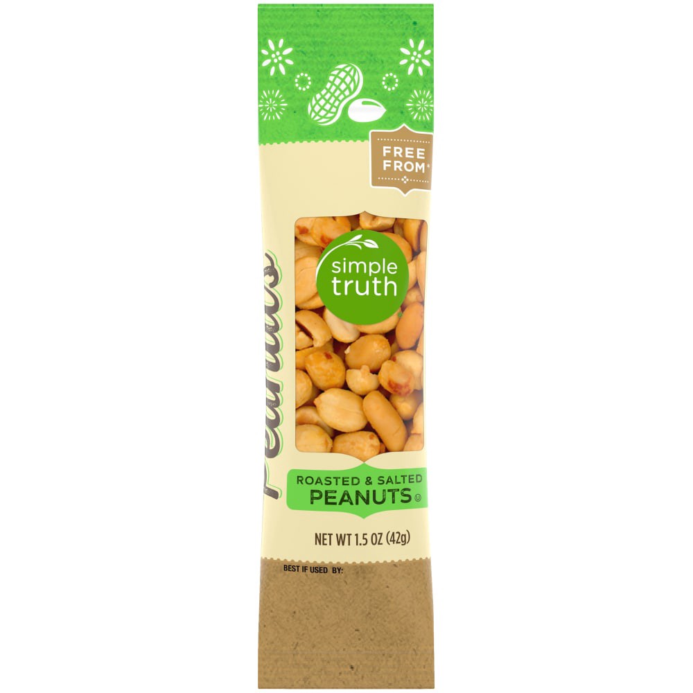 slide 2 of 4, Simple Truth Roasted Peanuts With Sea Salt - 1.5 oz, 1.5 oz
