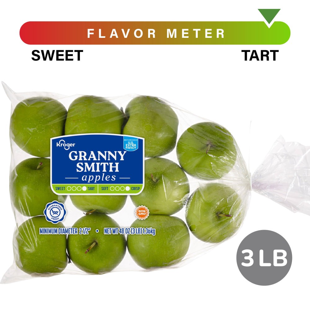 slide 2 of 2, Granny Smith Apple,Bag, 3 lb