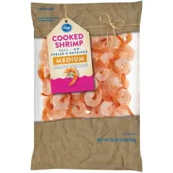 Kroger Tail-On Peeled & Deveined Medium Frozen Cooked Shrimp
