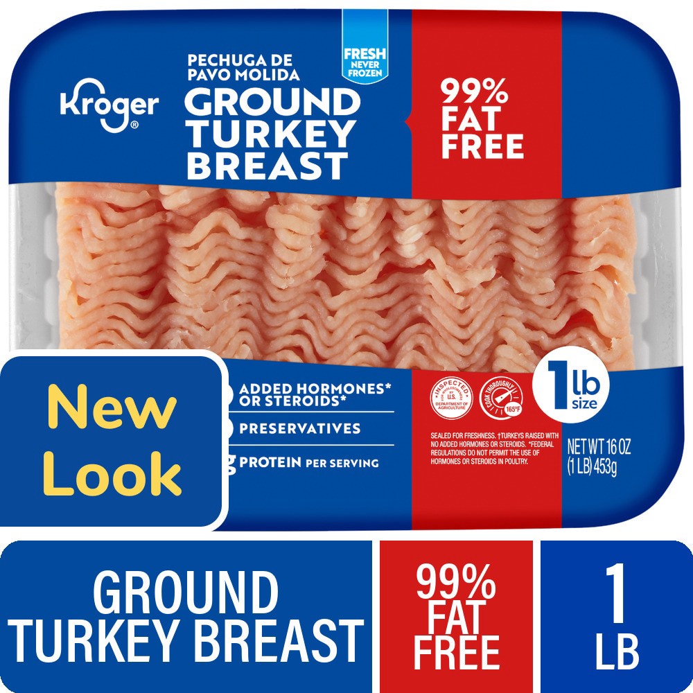 slide 2 of 5, Kroger 99% Lean Ground Turkey Breast, 16 oz