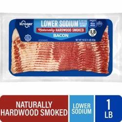 Kroger® Lower Sodium Naturally Hardwood Smoked Bacon
