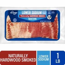 Kroger® Lower Sodium Naturally Hardwood Smoked Bacon