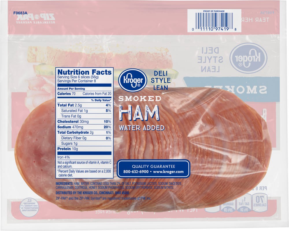 slide 3 of 3, Kroger Deli Style Smoked Ham, 16 oz
