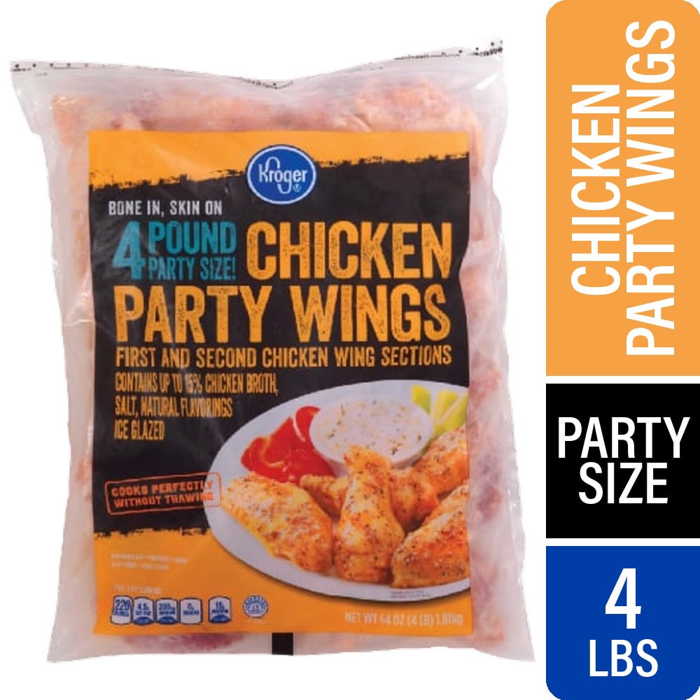 slide 3 of 5, Kroger Chicken Party Wings, 4 lb