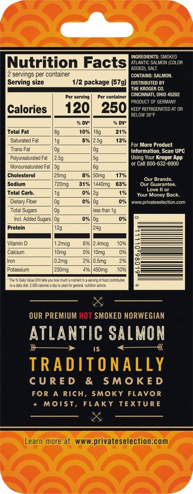 slide 2 of 2, Private Selection Traditional Smoked Norwegian Atlantic Salmon, 4 oz