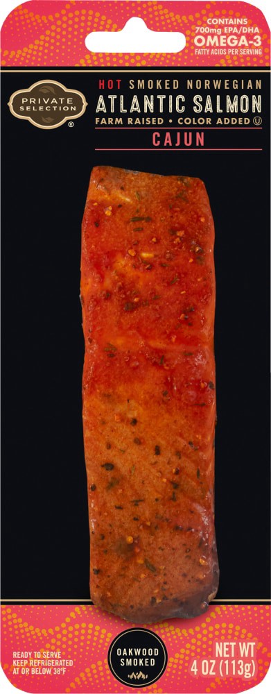 slide 1 of 2, Private Selection® Cajun Smoked Norwegian Atlantic Salmon, 4 oz