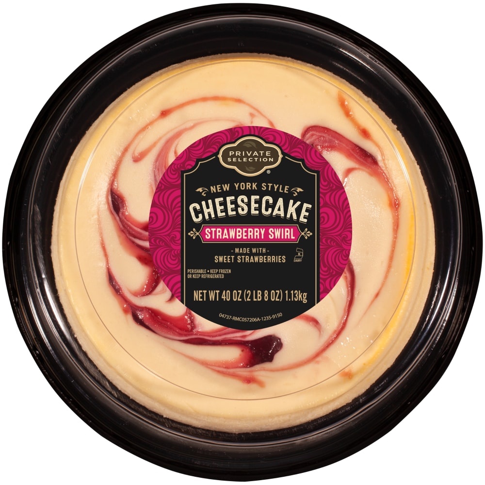 slide 1 of 1, Private Selection Strawberry Swirl New York Style Cheesecake, 9 in; 40 oz