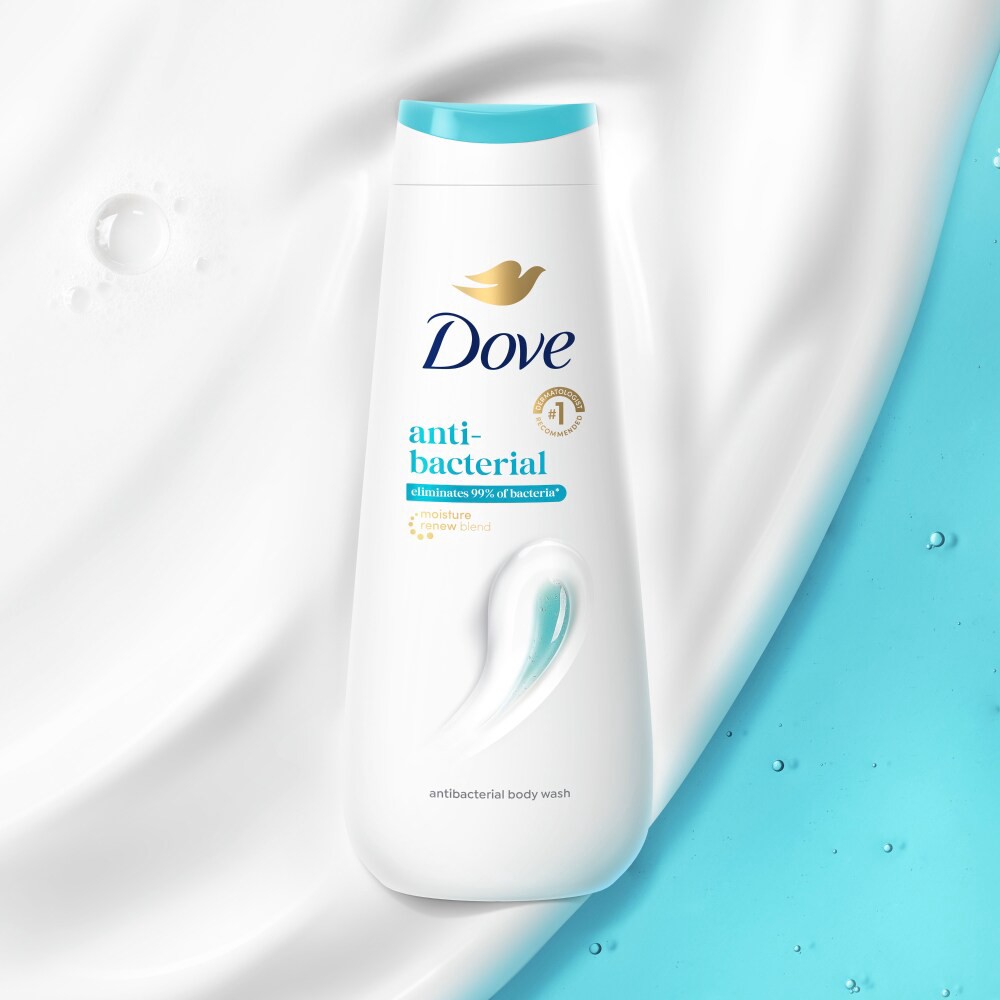 slide 4 of 6, Dove Antibacterial Protects from Dryness, 20 fl oz