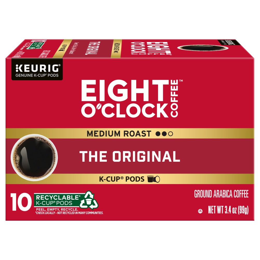 slide 2 of 5, Eight O'Clock Coffee Original Medium Roast K-Cup Coffee Pods- 12 ct, 12 ct