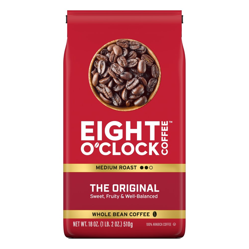 slide 1 of 1, Eight O'Clock Coffee™ The Original Medium Roast Whole Bean Coffee, 18 oz
