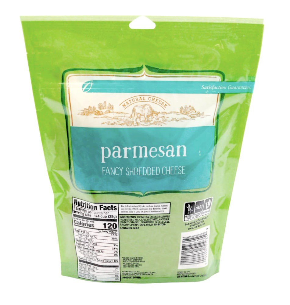 slide 2 of 2, Roundy's Fancy Shredded Parmesan Cheese, 6 oz