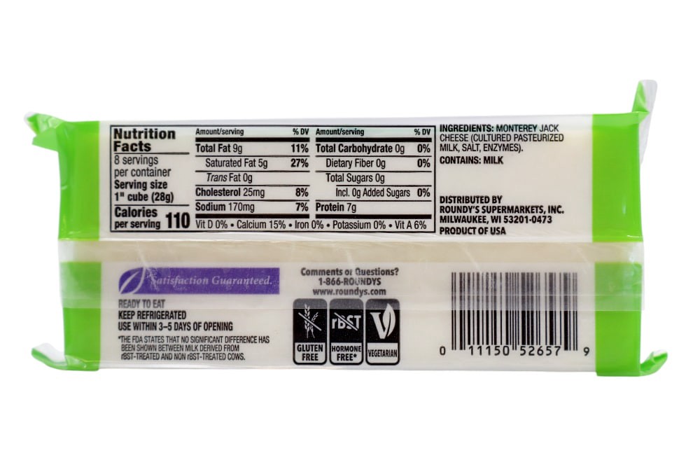 slide 2 of 2, Roundy's Monterey Jack Cheese Block - 8 oz, 8 oz