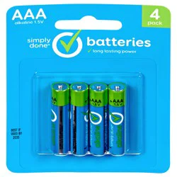 Simply Done AAA Alkaline Batteries 4 Pack