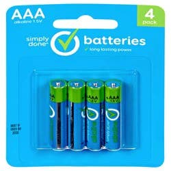 Simply Done AAA Alkaline Batteries 4 Pack