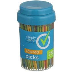 Simply Done Picks, Colored 250 Ea