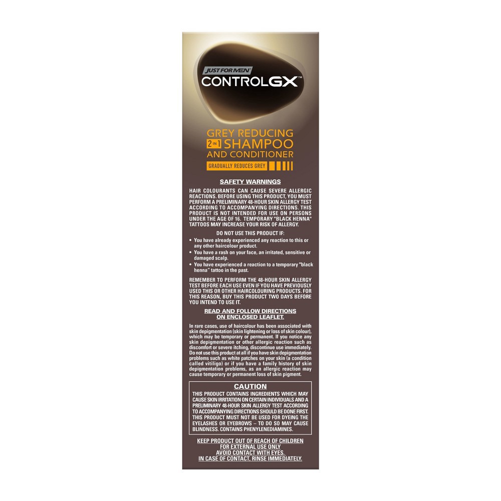 slide 9 of 11, Just for Men Control GX Gray Reducing 2 in 1 Shampoo And Conditioner, 5 oz