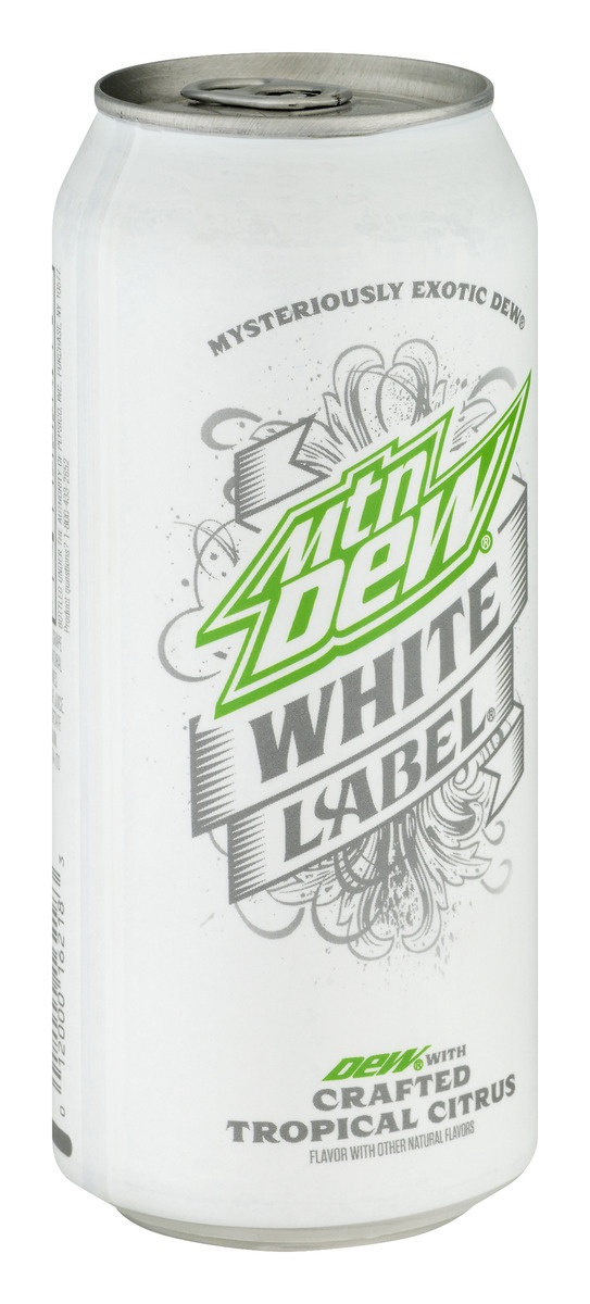 slide 5 of 9, Mountain Dew White Label Soft Drink - 16 fl oz, 16 fl oz