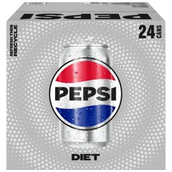 Diet Pepsi Soda Classic Cola 12 Fl Oz 24 Count
