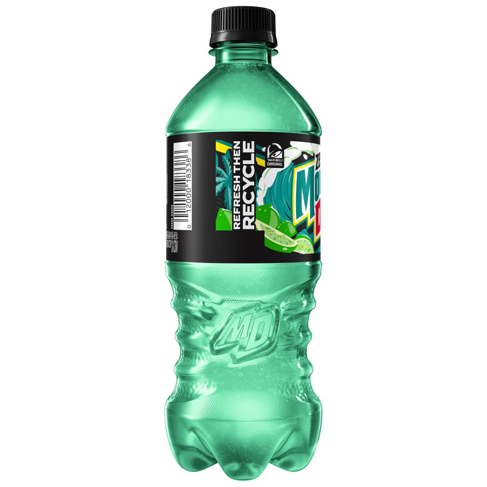 slide 3 of 4, Mountain Dew Zero Sugar DEW Baja Blast Natural And Artificial Tropical Lime Flavor 20 Fl Oz Bottle, 20 fl oz