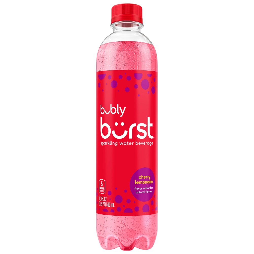 slide 4 of 5, bubly Burst Sparkling Water Beverage Cherry Lemonade - 16.9 fl oz, 16.9 fl oz
