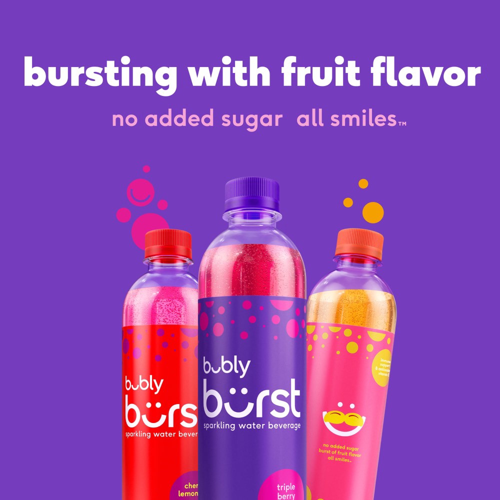 slide 2 of 5, bubly Burst Sparkling Water Beverage Mango Lime 16.9 Fl Oz, 16 oz