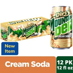 Dirty Mountain Dew® Cream Soda Cans, 12 pk / 12 fl oz