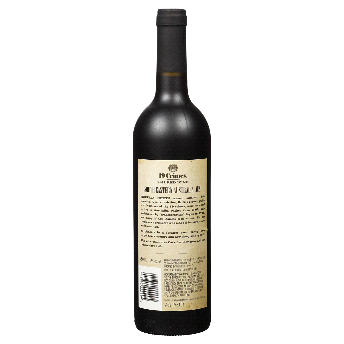 slide 2 of 2, 19 Crimes Red Blend Wine - 750ml Bottle, 750 ml