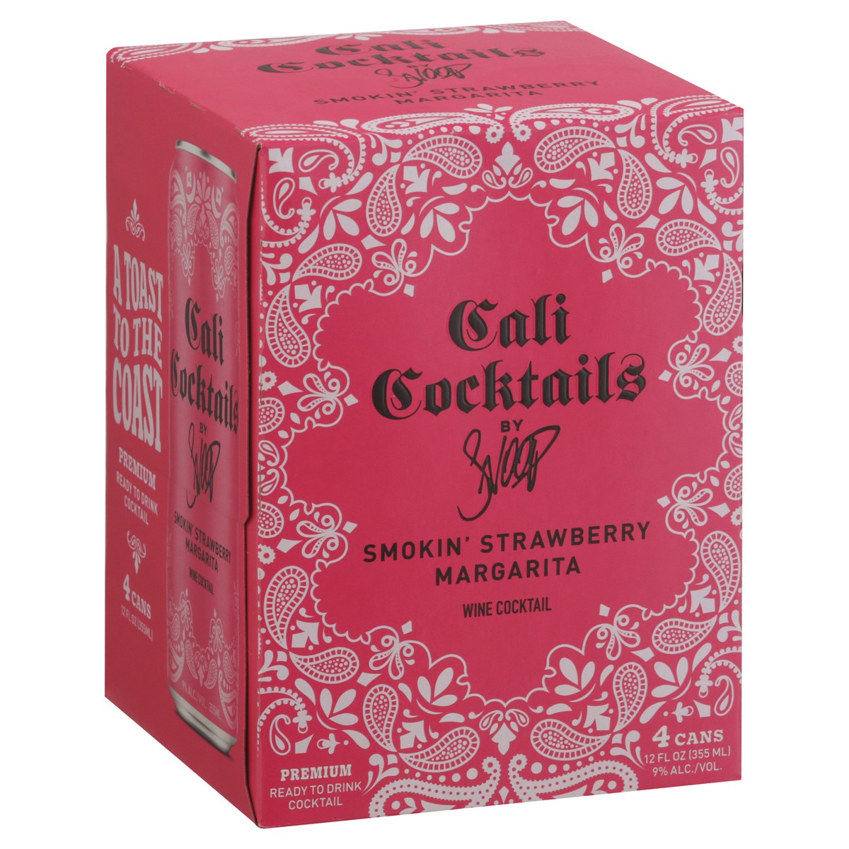 slide 3 of 11, Cali Cocktails Smokin' Strawberry Margarita Wine Cocktail 4 - 12 fl oz Cans, 4 ct