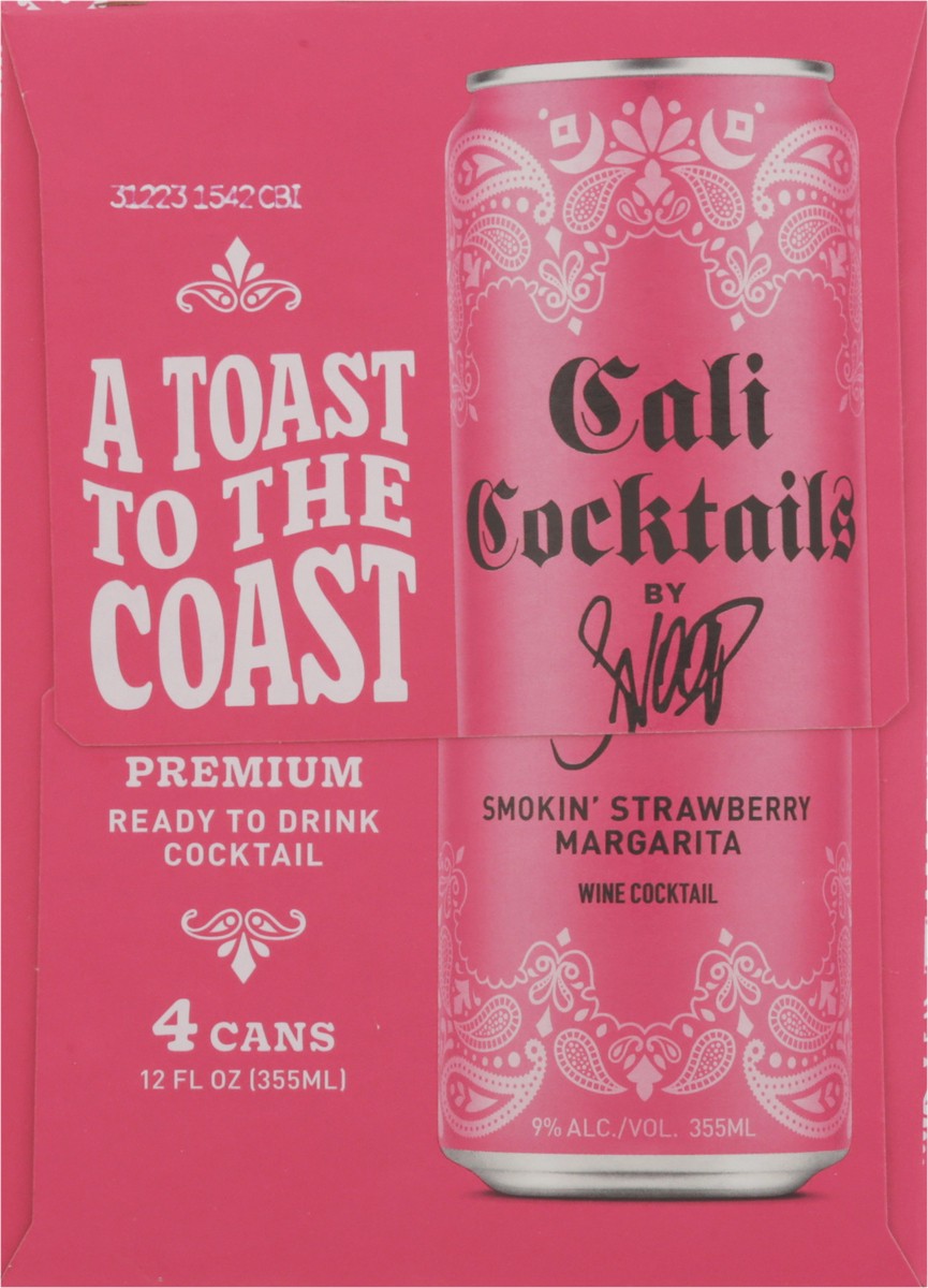 slide 6 of 11, Cali Cocktails Smokin' Strawberry Margarita Wine Cocktail 4 - 12 fl oz Cans, 4 ct