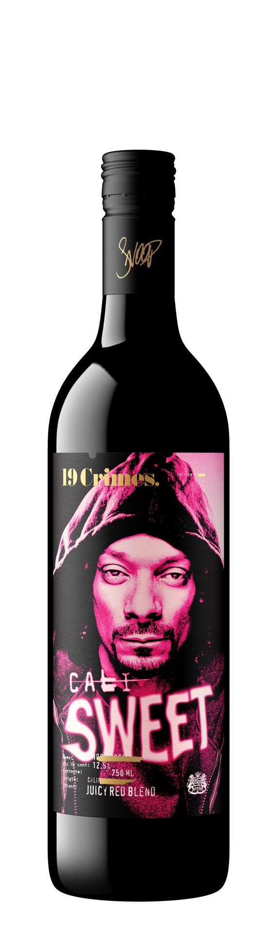 slide 1 of 5, 19 Crimes Snoop Dogg Cali Sweet Red Wine, 750 ml Glass Bottle, California, 12.5% ABV, 750 ml