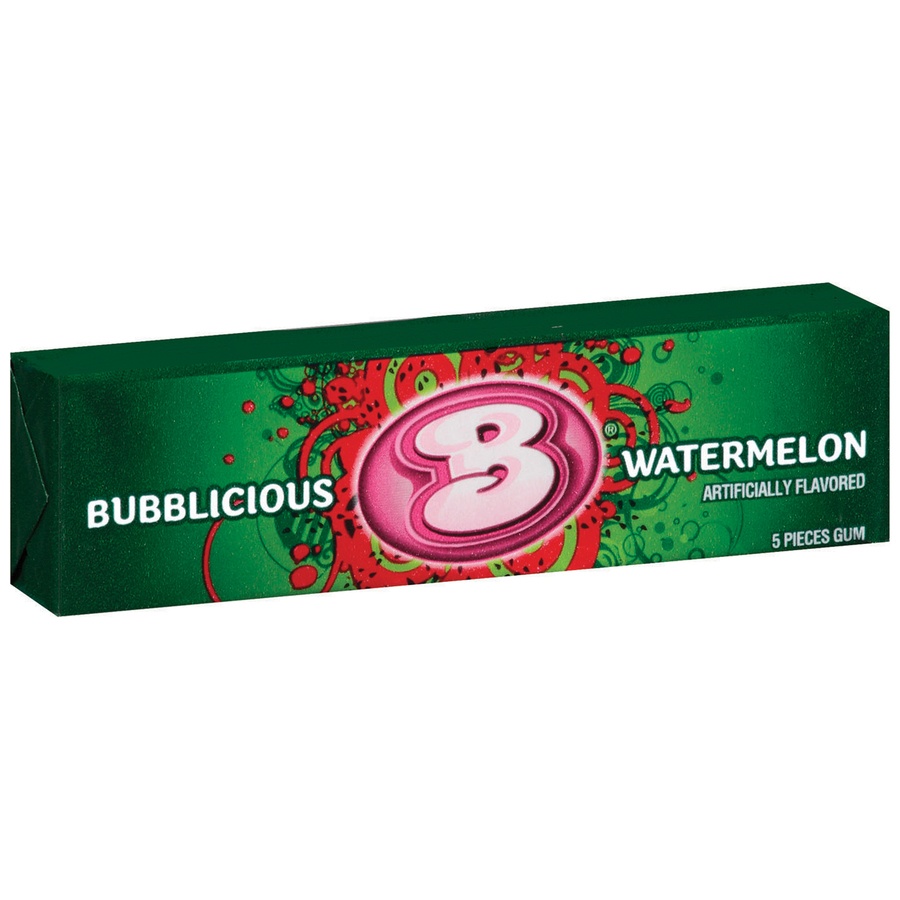 slide 2 of 3, Bubblicious Gum Watermelon 5 Count, 1 ct