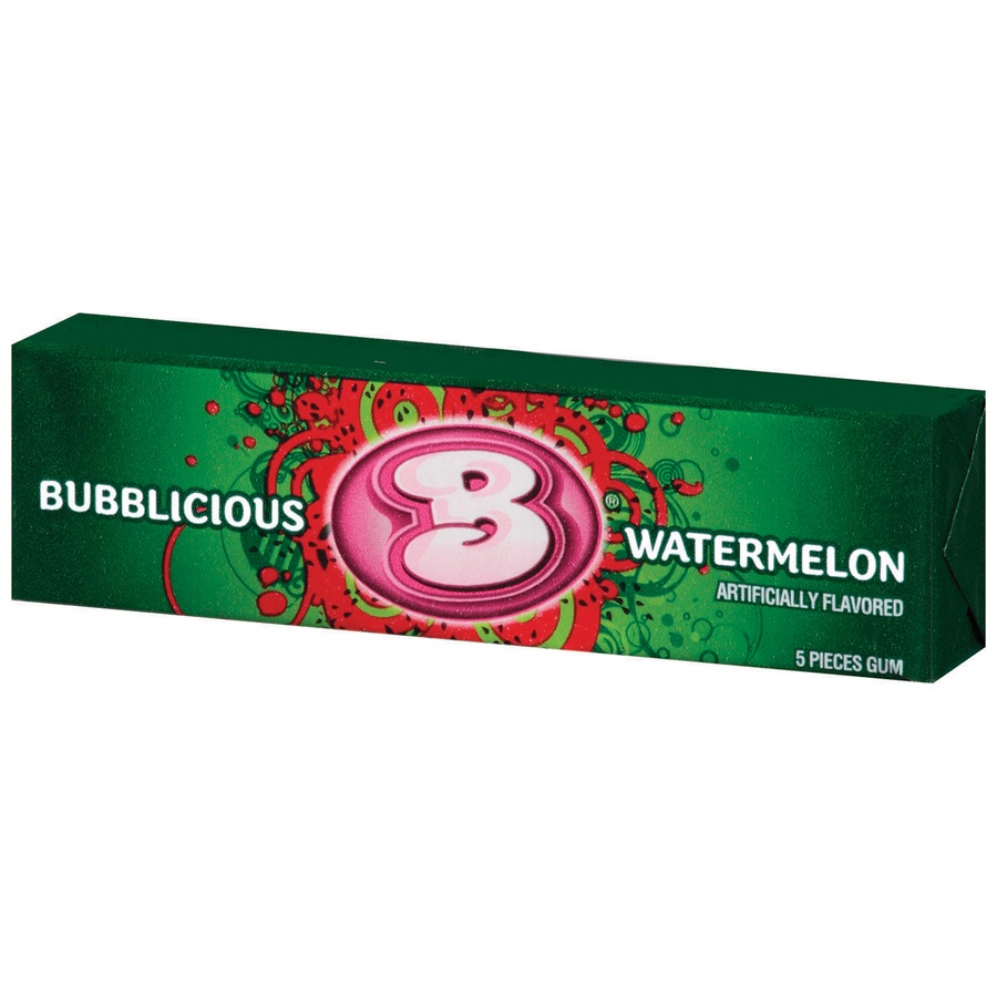 slide 3 of 3, Bubblicious Gum Watermelon 5 Count, 1 ct