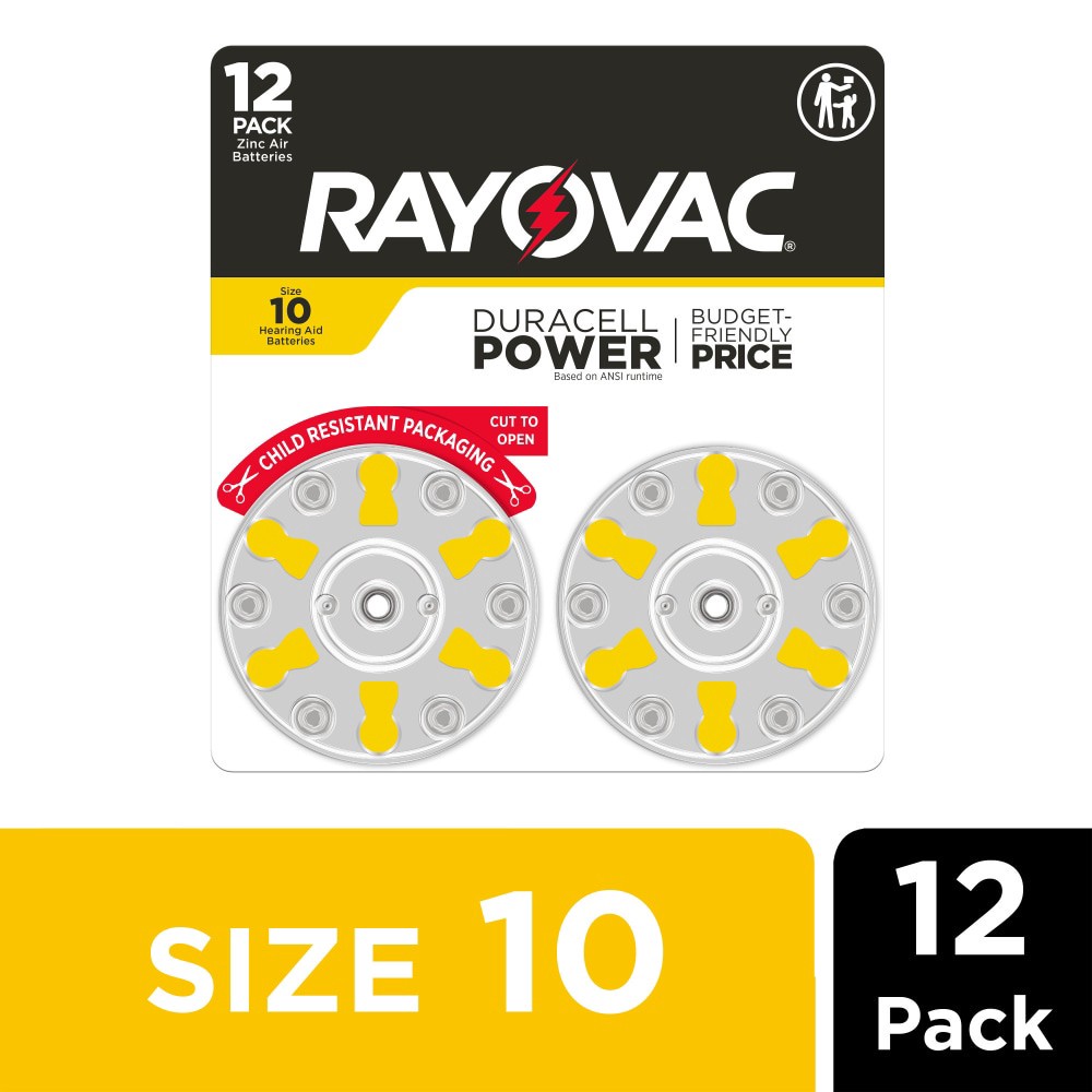 slide 4 of 6, Rayovac Duracell Power Hearing Aid Zinc Air 10 Batteries - 12 Pack, 12 ct