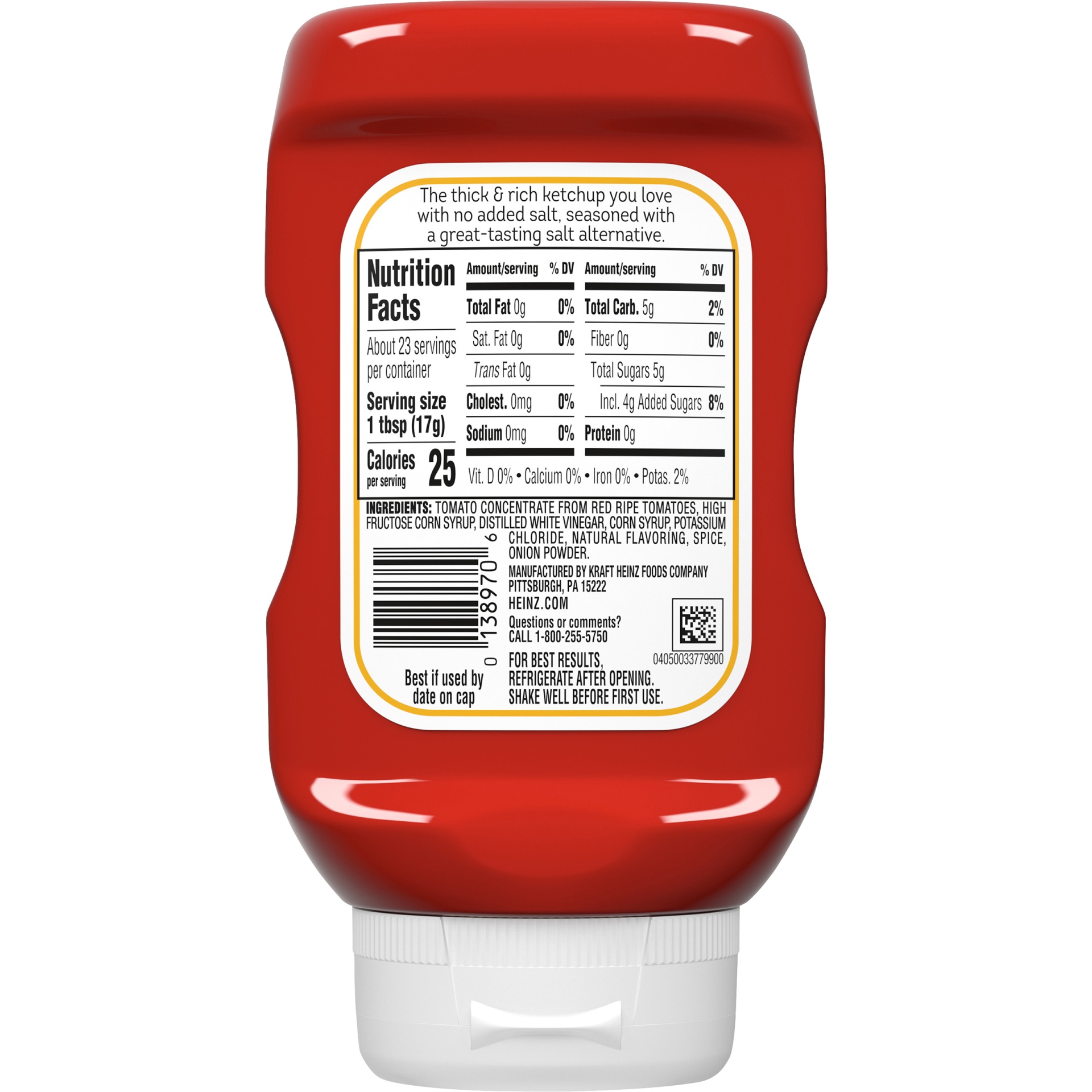 slide 3 of 9, Heinz Tomato Ketchup with No Salt Added, 14 oz