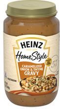 slide 1 of 1, Heinz HomeStyle Caramelized Onion and Thyme Gravy, 12 oz Jar, 12 oz