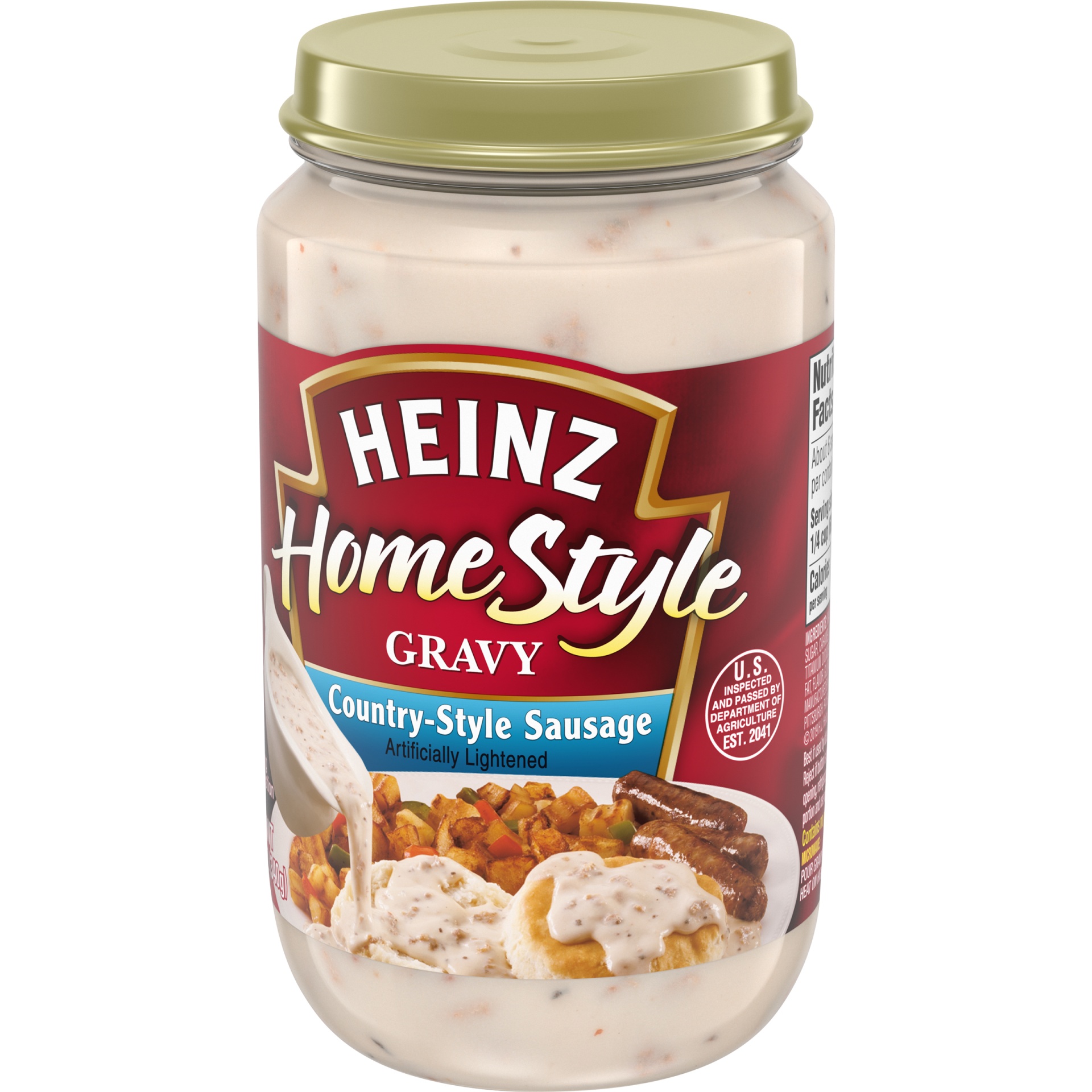 slide 4 of 6, Heinz HomeStyle Country-Style Sausage Gravy, 12 oz Jar, 12 oz