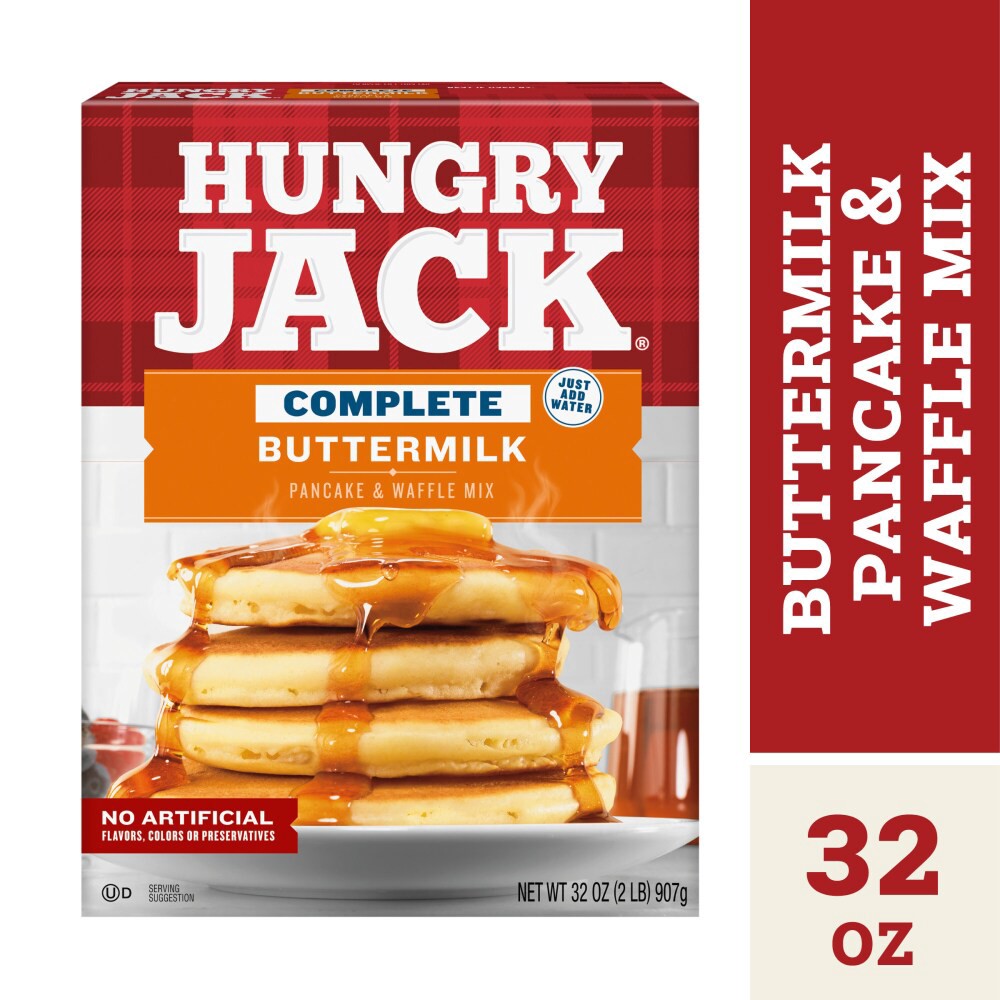 slide 3 of 6, Hungry Jack Complete Buttermilk Pancake & Waffle Mix, 32 oz