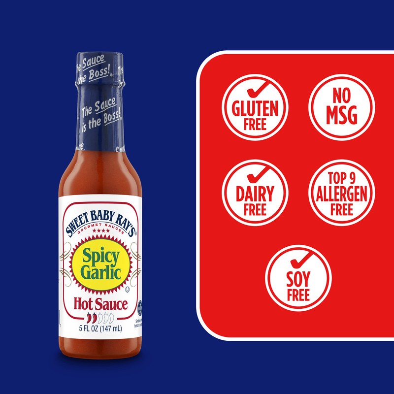 slide 4 of 5, Sweet Baby Ray's Spicy Garlic Hot Sauce - 5 fl oz, 5 fl oz