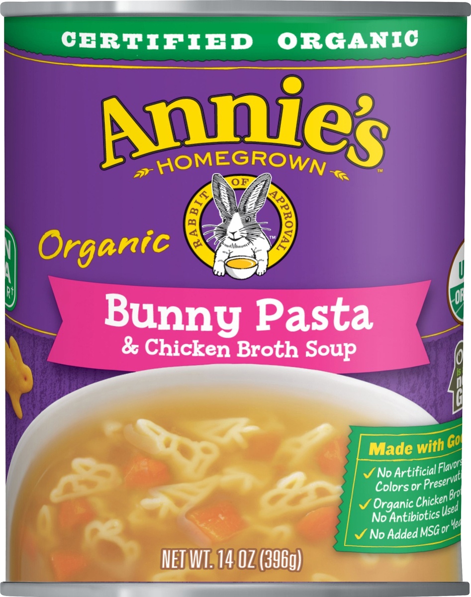 slide 9 of 10, Annie's Organic Bunny Pasta & Chicken Broth Soup - 14oz, 14 oz