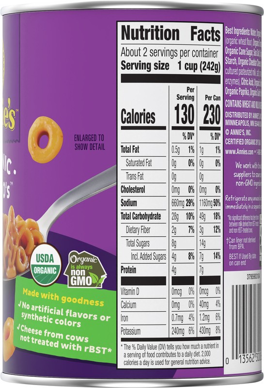 slide 5 of 5, Annie's Organic Bernie O's, Canned Pasta in Tomato and Cheese Sauce, 15 oz, 15 oz