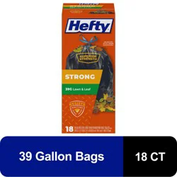 Hefty 39 Gallon Extra Large Drawstring Lawn & Leaf Trash Bags 18 ea