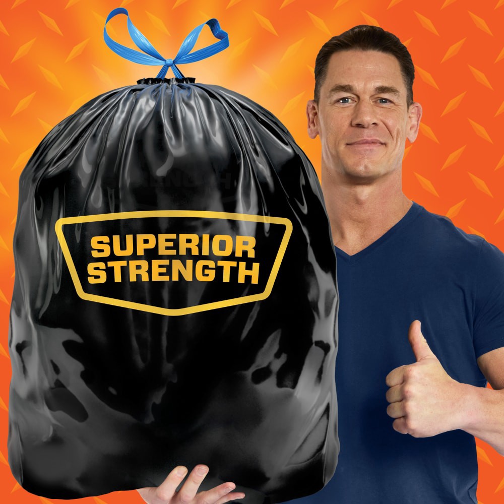 slide 2 of 5, Hefty Strong 30-Gallon Multi-Purpose Large Drawstring Trash Bags, 28 ct