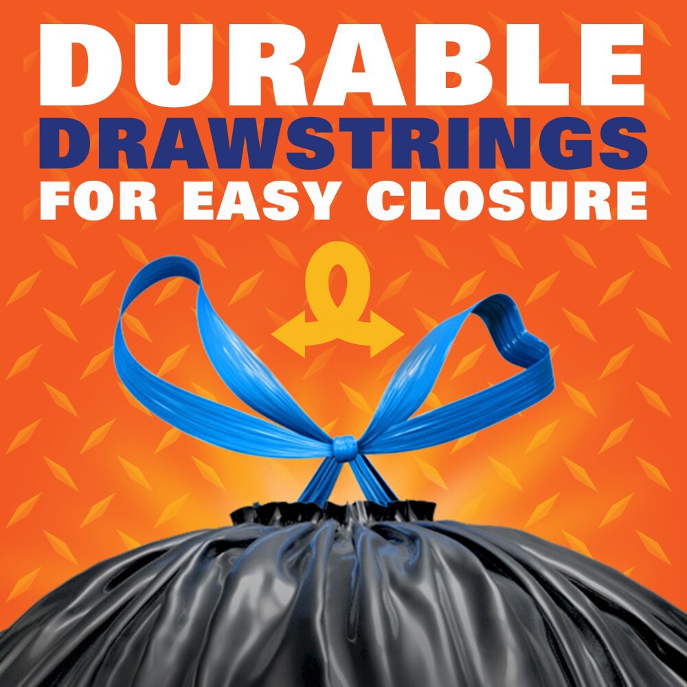 slide 5 of 6, Hefty® Strong 30-Gallon Multi-Purpose Large Drawstring Trash Bags, 28 ct