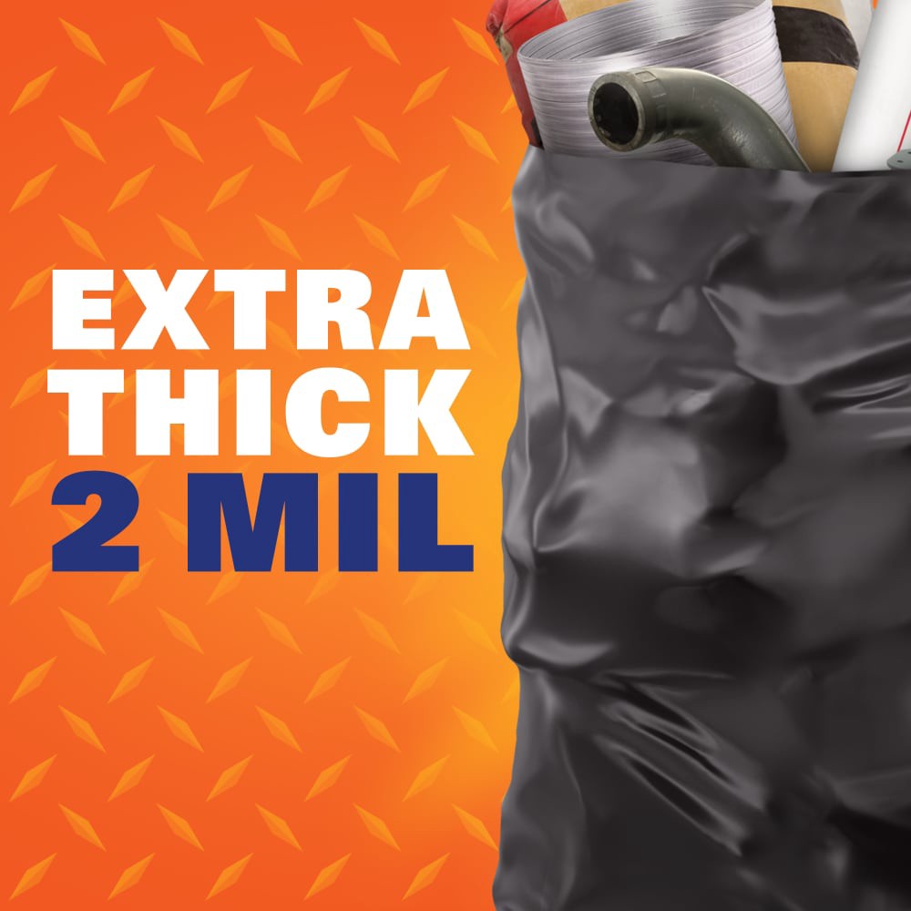 slide 4 of 6, Hefty 45 Gal. Contractor Black Trash Bag (20-Count) E24519, 1 ct