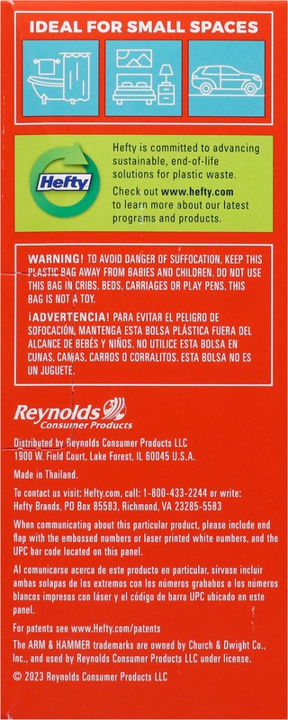 slide 4 of 4, Hefty Drawstring Small Trash Bag, 34 ct