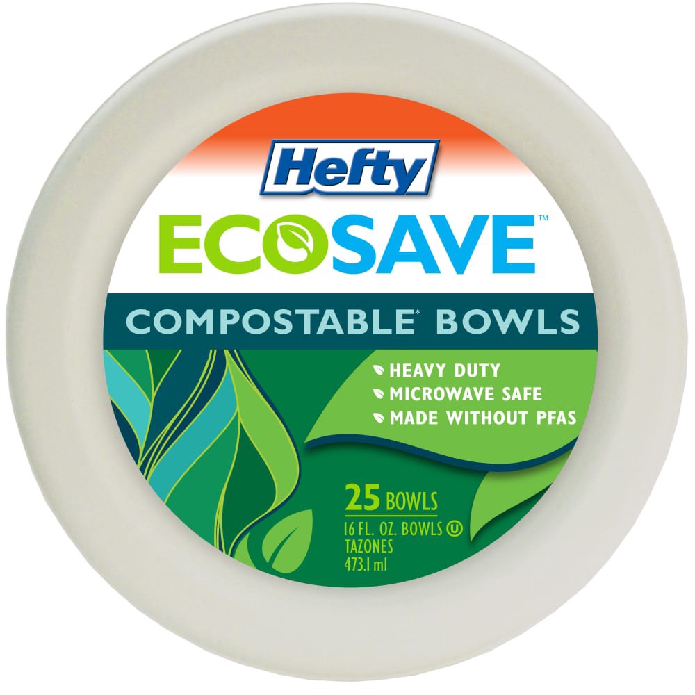 slide 2 of 3, Hefty EcoSave Compostable Bowls 25 ea, 25 ct